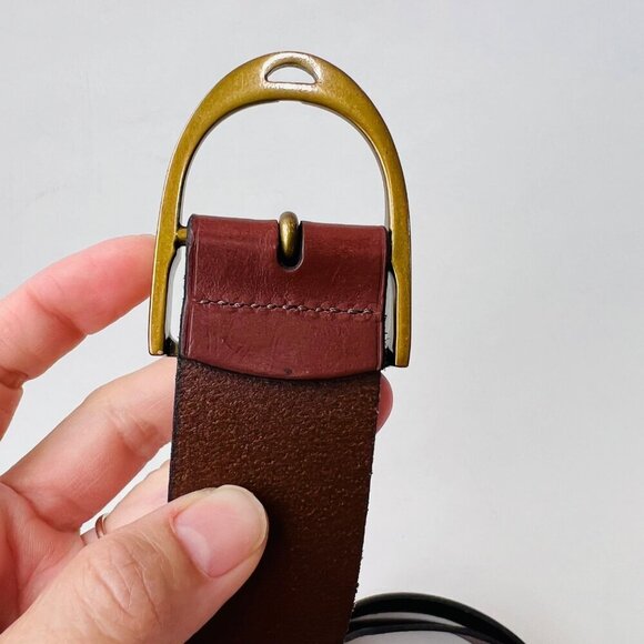 Ralph Lauren NWOT men’s leather belt with brass buckle, Size 36 - Picture 3 of 8
